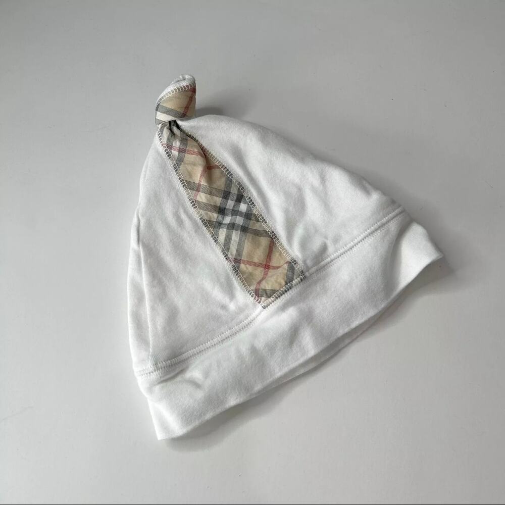 Burberry Check Baby Cap Hat Beanie Size XXS Newborn Infant Boy Girl Authentic